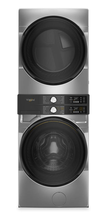 Whirlpool Front-Load Laundry Tower with 5.2 Cu. Ft. Washer and 7.4 Cu. Ft. Gas Dryer - Silver - WGF5727TR