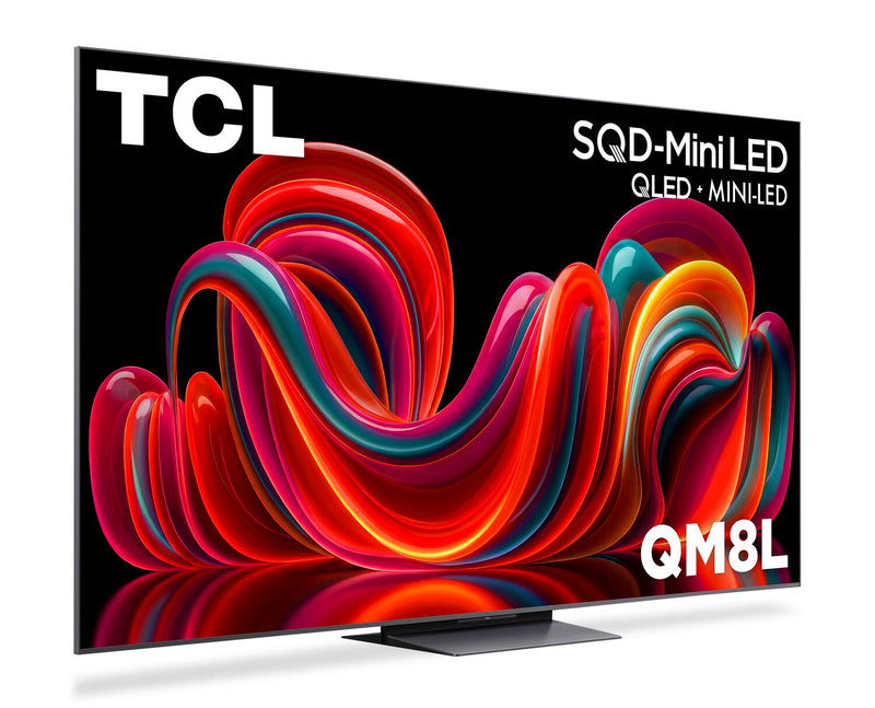 TCL 85\" QM8L SQD Mini-LED 4K Smart Google TV (85QM8L) - 2026 Model