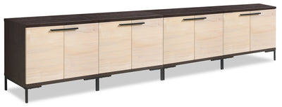 Sonora 4-piece TV Stand with Storage for TVs up to 100"- Dark Oak | Meuble pour téléviseur Sonora 4 pièces avec rangement pour téléviseurs jusqu’à 100 po- chêne foncé