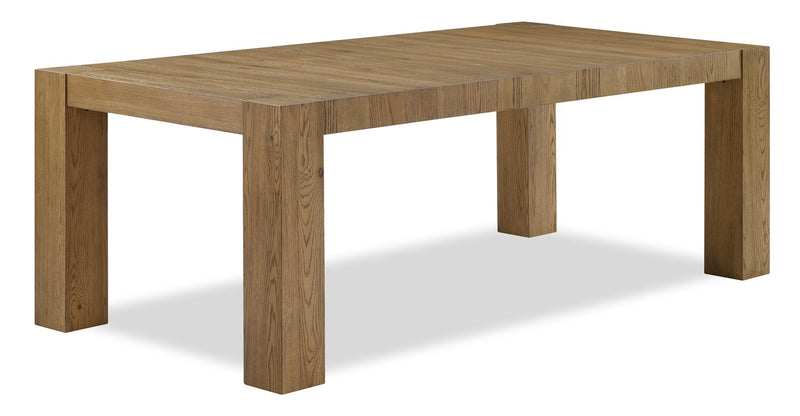 Lotus 7pc Dining Set with Table & 6 Fabric Chairs, Wood, 82\"W - Natural/Grey
