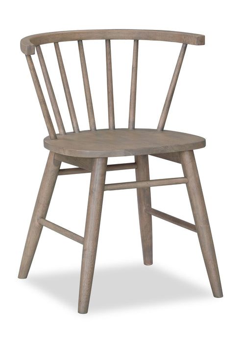 Remi 5pc Dining Set with Table & 4 Spindle-Back Chairs, Glass & Wood, 42\" Round - Black & Brown