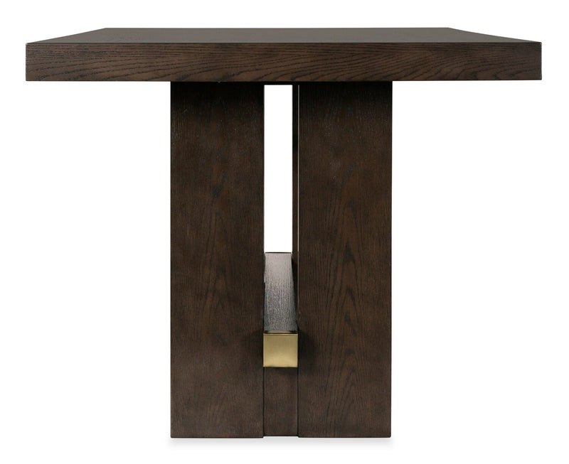 Metro Counter Height Dining Table with Built-in Wine Rack, 66\"W - Brown