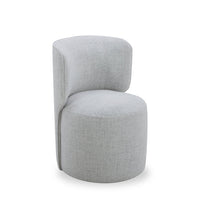 Zola Gliding Dining Chair with Polyester Fabric - Grey 