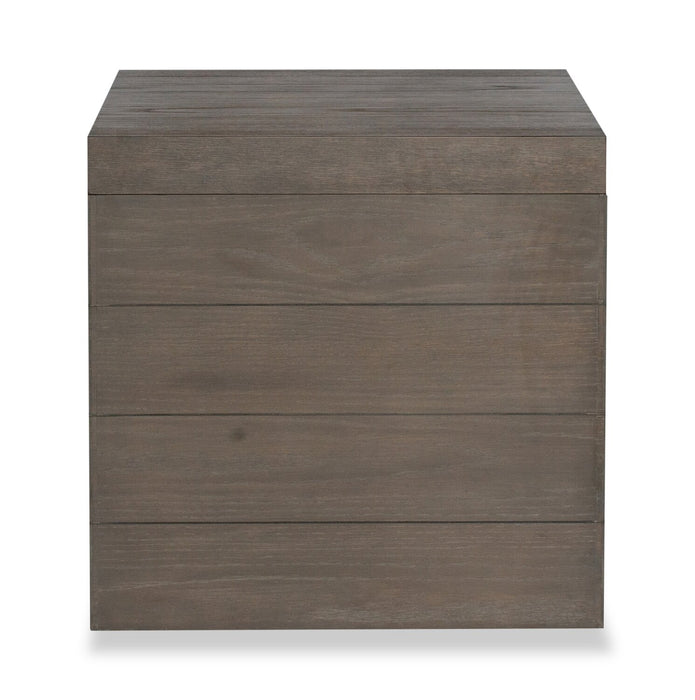 Avalon 22” Modern Solid Wood End Table with Storage - Brown