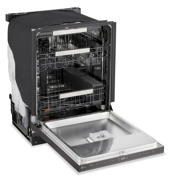 LG 24\" 44 dBA Built-In Top-Control Dishwasher with QuadWash® Pro - Black Stainless Steel - LDNPM654D