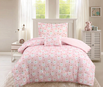 Elsie 3-Piece Twin Comforter Set - Pink | Ensemble d’édredon Elsie 3 pièces pour lit simple - rose