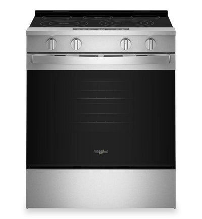Whirlpool 30" 5.3 Cu. Ft. Electric Range with Air Cooking – Fingerprint Resistant Stainless Steel - YWSES5030SZ  | Cuisinière électrique Whirlpool de 30 po avec cuisson à air - acier inoxydable résistant aux traces de doigts - YWSES5030SZ