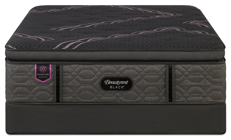 Beautyrest Black Signature Magenta Euro Pillowtop Queen Mattress Set