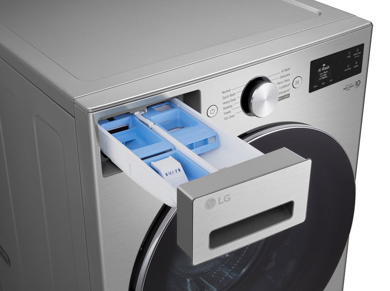 LG 5.8 Cu. Ft. Smart Front-Load High-Efficiency Steam Washer - Graphite Steel - WM5800HVA