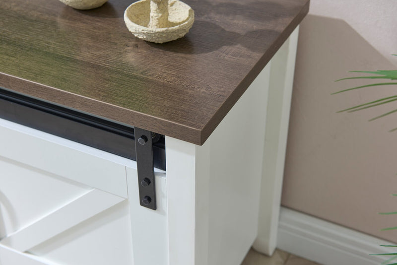 Kort & Co. Logan Traditional 60\" TV Stand with Storage – Walnut Oak