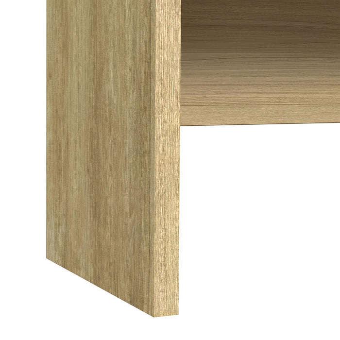 Scott Living Lenore 59” Modern Sofa Table with Storage - Natural