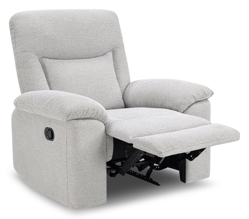 Spencer 41.3\" Chenille Fabric Manual Reclining Chair - Grey