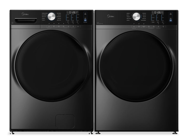 Midea 5.2 Cu. Ft. Front Load Washer with Steam Care – Grey - MLHW52S7AGG