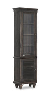 Baron 22” Rustic Pine Pier with Storage and Cable Management - Weathered Charcoal