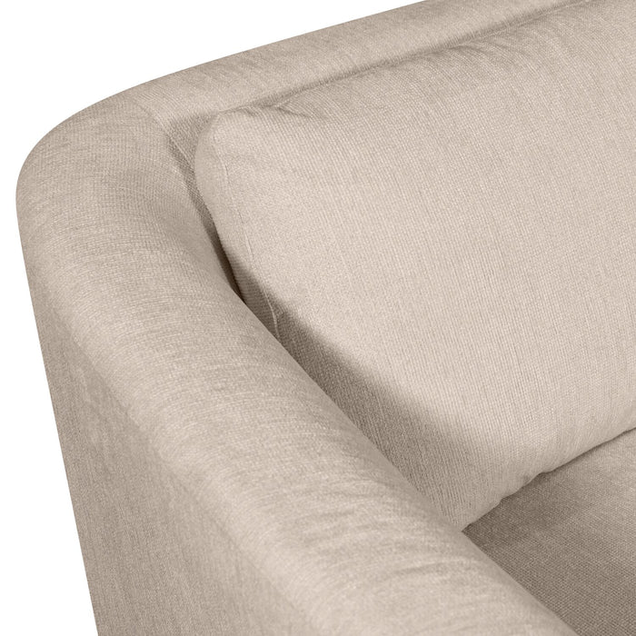 Envy 3-Piece Chenille Fabric Sectional - Almond Beige