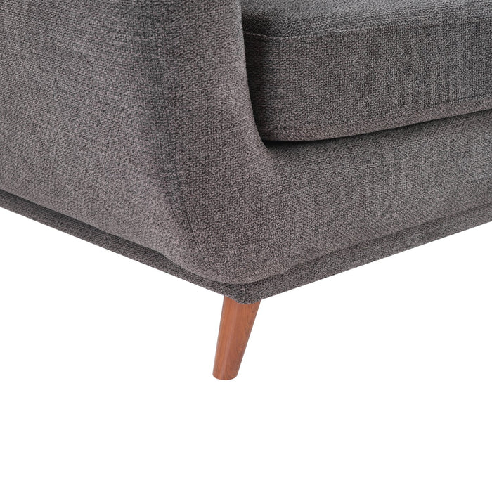 Cosmo 80\" Fabric Sofa with Tufted Back Cushions - Charcoal