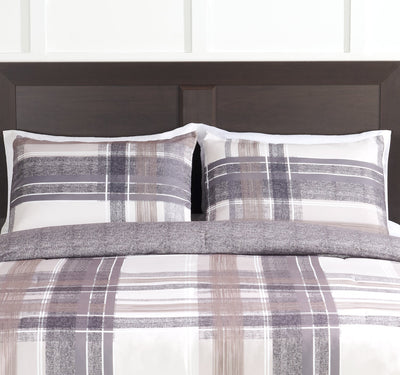 Conner 3-Piece King Comforter Set - Brown | Ensemble d’édredon Conner de 3 pièces pour très grand lit - brun