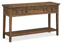 Hanson 50” Traditional Pine Sofa Table with Storage - Toasted Nutmeg 