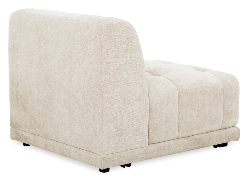 Oaklyn Modular 32\" Fabric Armless Chair with Tufted Seat Cushion – Beige