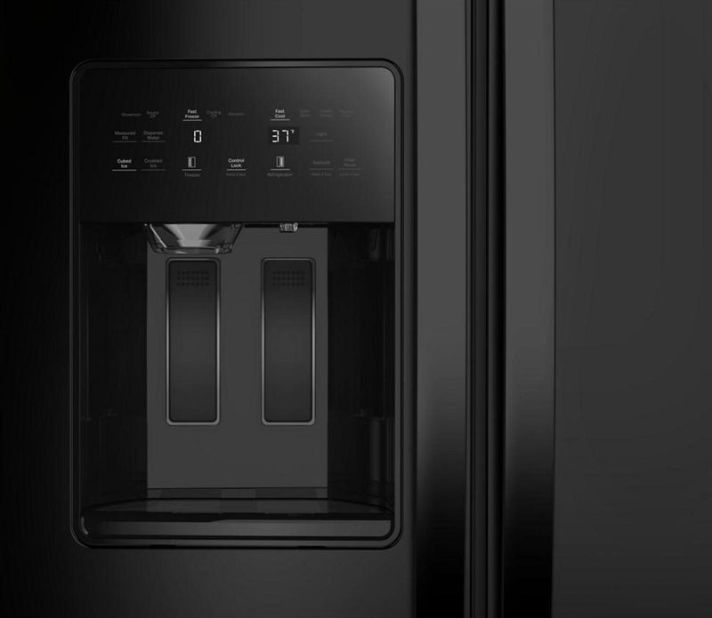 Whirlpool 36\" 28.7 Cu. Ft. Side-by-Side Refrigerator – Black - WRSF5536RB