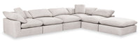 Eclipse 6-Piece Linen-Look Fabric Modular Sectional - Linen 