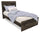 ["Riley Panel Bed with Headboard & Frame for Kids, Made in Canada, Grey - Twin Size"]