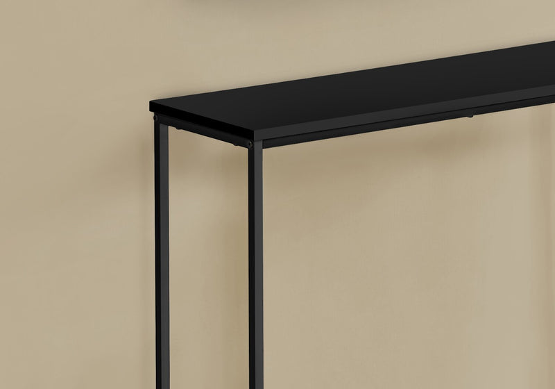 Alma 31.5\" Modern Sofa Table - Black with Black Metal Frame