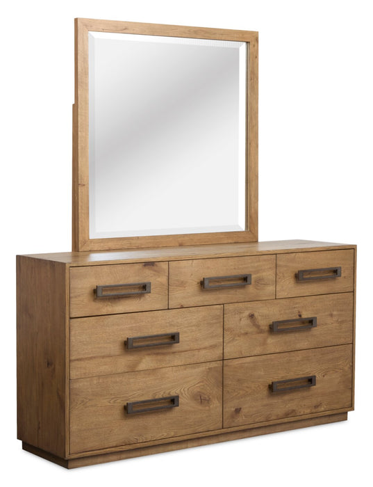Henri Bedroom 7-Drawer Dresser, 64\"W x 34\"H, Wood - Brown