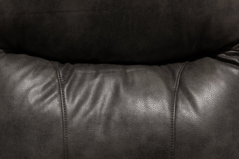 Elli 32\" Faux Leather Swivel Glider Power Reclining Chair – Grey 