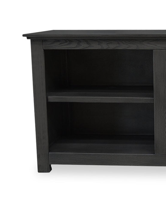Stanley 60\" Pine TV Stand with Storage & Cable Management for TVs up to  65\"- Black