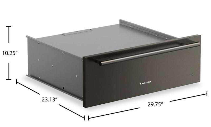 KitchenAid 30\" Slow Cook Warming Drawer – Black Ore - KWES730SBE
