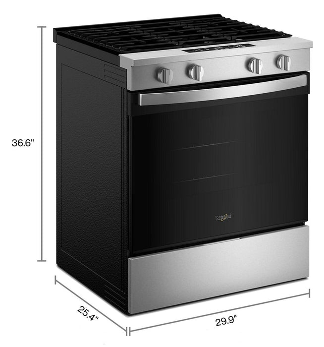 Whirlpool 30\" 5 Cu. Ft. Smart Gas Range - Stainless Steel - WSGS3330TS