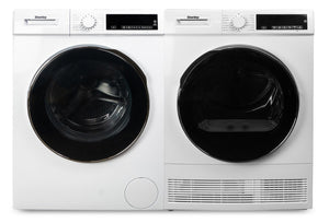 Danby 2.2 Cu. Ft. Compact Front-Load Washer with Steam and 4 Cu. Ft. Condensing Dryer - White 