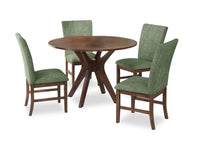Rain 5pc Dining Set with Table & 4 Green Chairs, 45