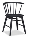 Remi Dining Chair with Curved Spindle-Back - Black