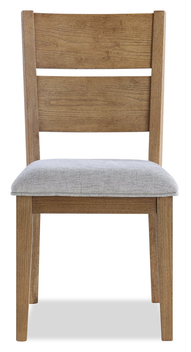 Lotus 5pc Dining Set with Table & 4 Slat-Back Chairs, Wood, 82\"W - Natural