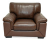 Classico 47\" Genuine Leather Chair with Wood Legs – Tobacco