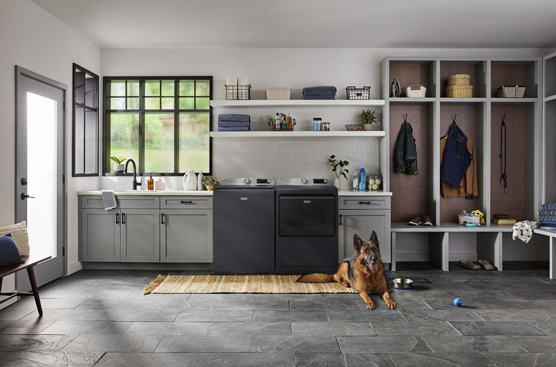 Maytag 6.0 Cu. Ft. Pet Pro Top-Load Washer and 7.4 Cu. Ft. Gas Dryer - Midnight Steel - MATL72GF 