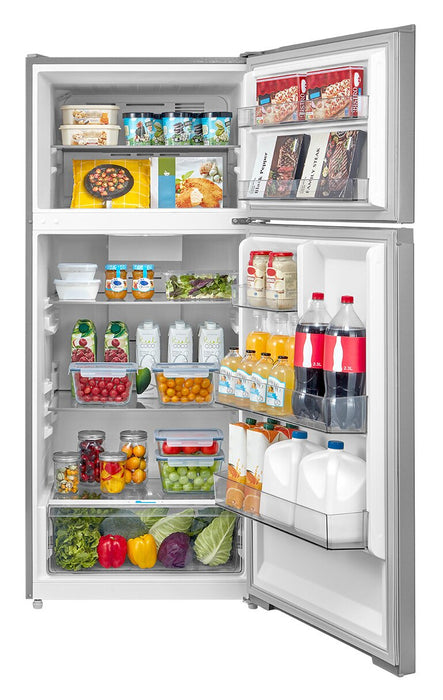 Midea 27.5” 16 Cu. Ft. Top Mount Freezer Refrigerator – Stainless Steel - MRT16D2BST