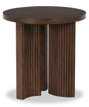 Barlow 24” Solid Wood Mid-Century Modern End Table - Brown