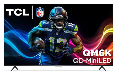 TCL 85" QM6K QD-Mini LED QLED 4K UHD Smart Google TV (85QM6K) | Téléviseur intelligent QLED TCL QM6K UHD 4K de 85 po avec Google TVMC et mini DEL QD (85QM6K)
