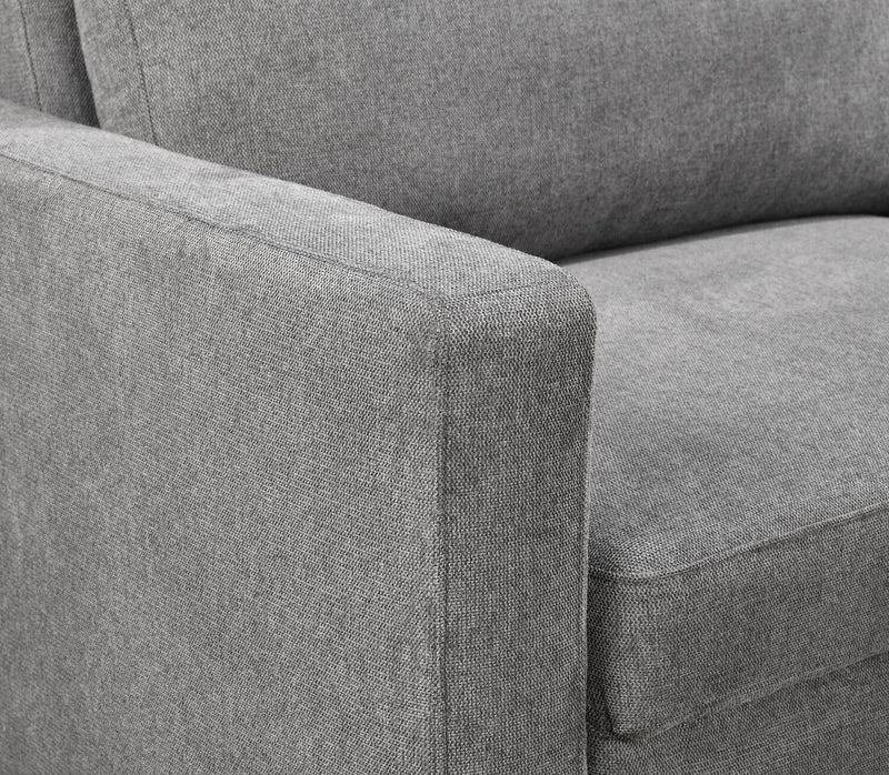 Dusk 52\" Linen-Look Fabric Sleeper Chair with Track Arms - Grey