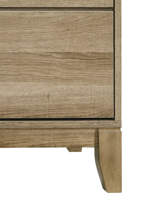 Sable Bedroom 3-Drawer Dresser with Storage Cabinet, 59\"W x 37\"H - Light Brown