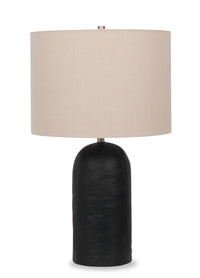 Jones 24” Modern Ceramic Table Lamp - Distressed Black 