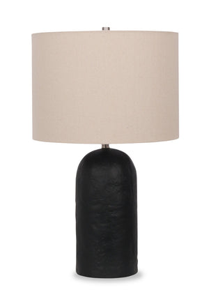 Jones 24” Modern Ceramic Table Lamp - Distressed Black