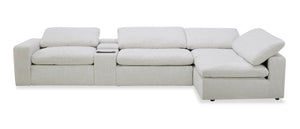 Sky Modular 5-piece Fabric Power Sectional – Nathan Wheat 