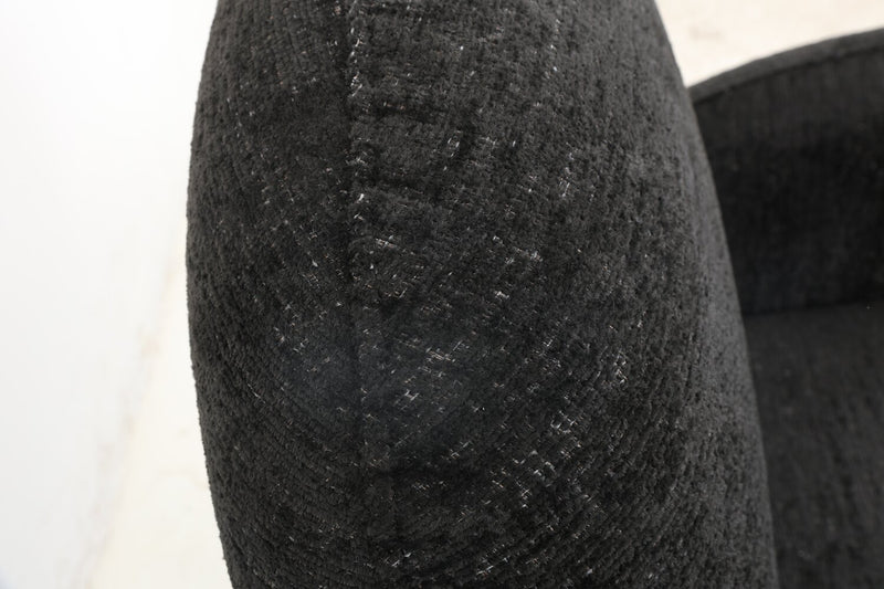 Shay 33\" Chenille Fabric Swivel Glider Reclining Accent Chair - Ebony