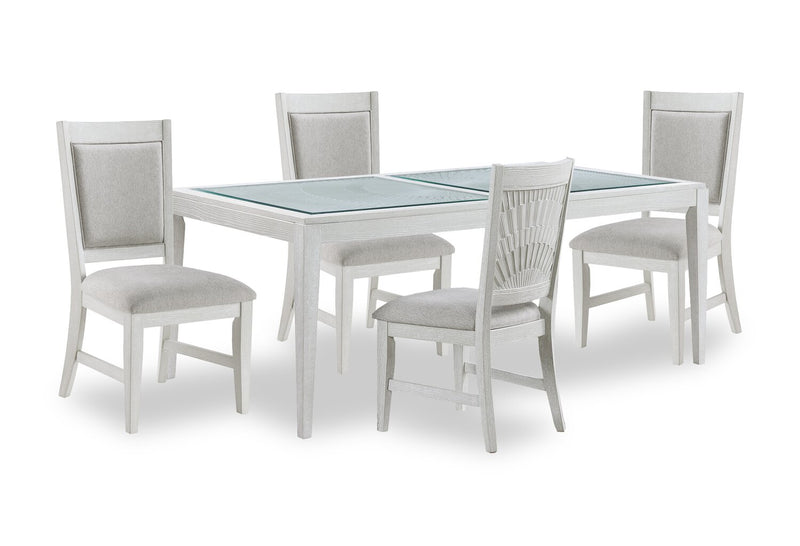 Vida 5pc Dining Set with Table & 4 Chairs, 78\"W - Sand