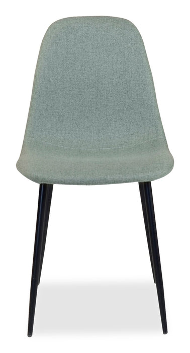 Jax Dining Chair with Polyester Fabric, Metal - Green