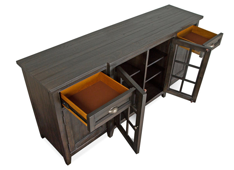 Wesley 70\" Traditional TV Stand with Storage and Cable Management for TVs up to 75\" - Graphite